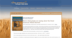 Desktop Screenshot of greatamericanwheatharvest.com